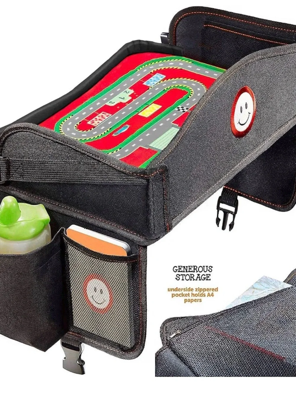 Kids Travel Lap Tray Organizer For Plane, Car & Home